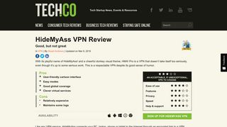 HideMyAss! VPN Review 2019 – Simple, But Not Speedy | Tech.Co