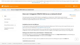How can I integrate STRATO HiDrive as a network drive?