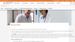 MobileMD | California Hospital Medical Center | Dignity Health