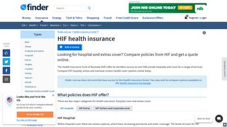 Review your health cover options from HIF | finder.com.au