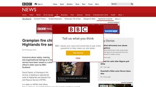 Grampian fire chief concerns for Highlands fire service - BBC News