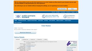 View Notice - Public Contracts Scotland
