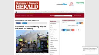 Fire chiefs accused of taking 'foot off the pedal' on training | Strathspey ...