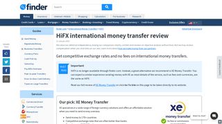 HiFX international money transfers review January 2019 | finder.com