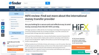 HiFX review: Find out more about the transfer provider | finder.com