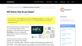 HiFX Review - International Money Transfer to Send Money Overseas
