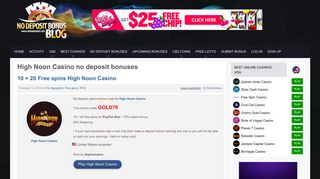High Noon Casino no deposit bonus codes