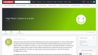 High Noon Casino is a scam - Complaint Solved - AskGamblers