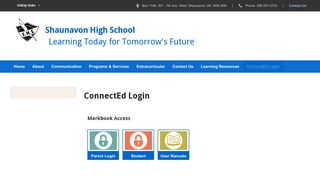 ConnectEd Login - Shaunavon High School - Chinook School Division