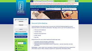 Old Point National Bank :: Personal Online Banking