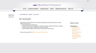 Finance My Account - My HPU - High Point University
