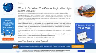 What to Do When You Cannot Login after High Sierra ... - MacsPro