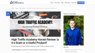 High Traffic Academy Honest Review: Is it a Scam