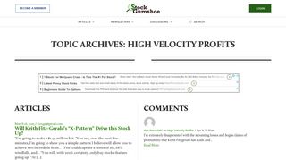 High Velocity Profits | Stock Gumshoe