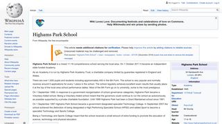 Highams Park School - Wikipedia