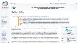 Highbury College - Wikipedia