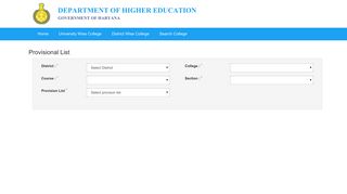 Department of Higher Education Government of Haryana Toggle ...