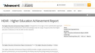HEAR - Higher Education Achievement Report | Higher Education ...