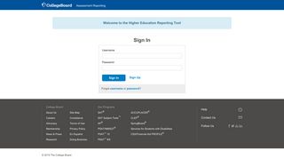 Sign In - Higher Education Score Reporting Portal