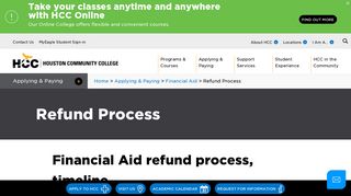 Refund Process | Houston Community College - HCC