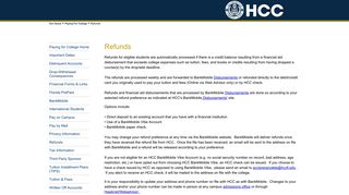 Refunds - Hillsborough Community College - HCC