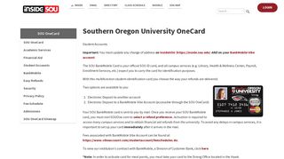 Southern Oregon University OneCard | SOU OneCard