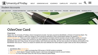Oiler One Card | University of Findlay