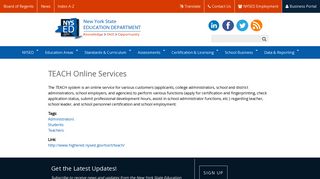 TEACH Online Services | New York State Education Department - Nysed
