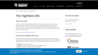 The Highfield LMS | Highfield e-learning