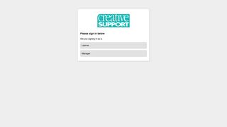 Creativesupport elearning Please sign in below Are you signing in as ...