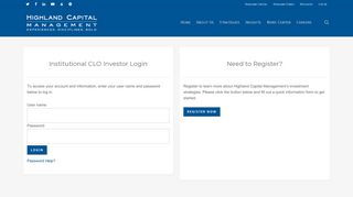 Login - Highland Capital Management, LP