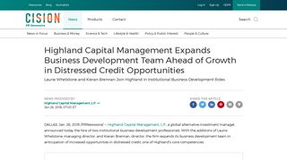 Highland Capital Management Expands Business Development Team ...