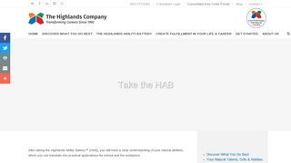 Take The Highlands Ability Battery (HAB) - Online Registration