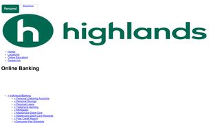 Individual Banking - Highlands Union Bank