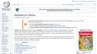 Highlights for Children - Wikipedia