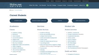 Current Students Resources | Academics | Services ... - Highline College