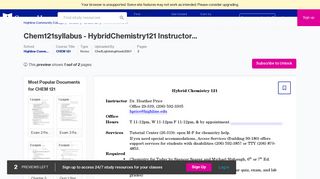 3 pages Chem121syllabus Highline Community College CHEM 121