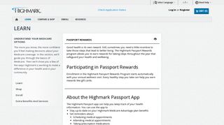 Passport Rewards. - Highmark - Medicare