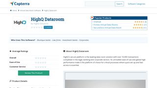 HighQ Dataroom Reviews and Pricing - 2019 - Capterra
