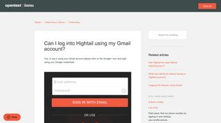 Can I log into Hightail using my Gmail account? – Hightail