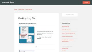 Desktop: Log File – Hightail
