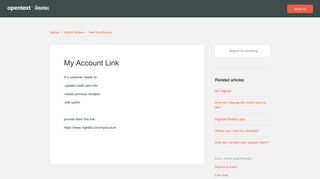 My Account Link – Hightail