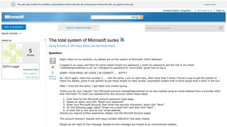 The total system of Microsoft sucks