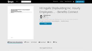 HII Ingalls Shipbuilding Inc. Hourly Employees ... - Benefits Connect
