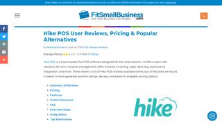 Hike POS User Reviews, Pricing & Popular Alternatives