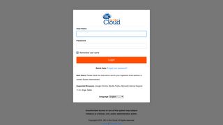BC in the Cloud Login Page