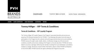 Tommy Hilfiger – VIP Terms & Conditions | PVH Brands Australia ...