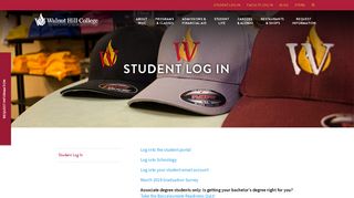 Student Log In - Walnut Hill College