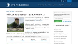 Hill Country Retreat Homes for Sale - San Antonio TX Real Estate