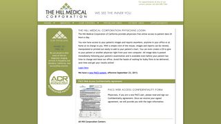 Physicians Login – The Hill Medical Corporation - Hill Imaging Center